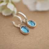 London blue topaz ørepynt