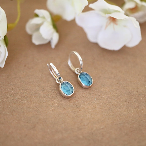 London blue topaz ørepynt