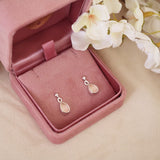 Dråpe ørepynt pink opal
